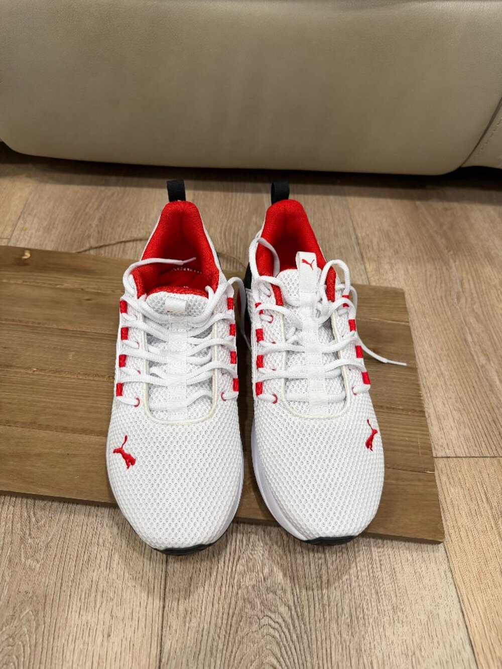 PUMA Cell Rapid Men's Sneakers White Red Black Size 9.5